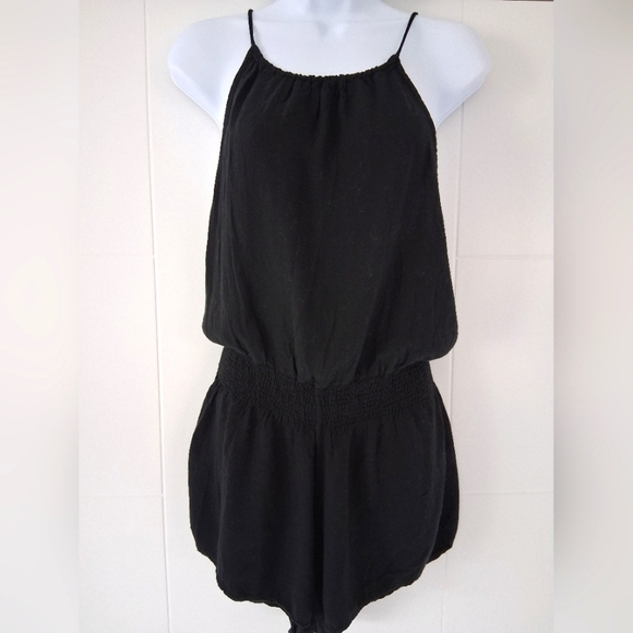 Brandy Melville/ Black Halter Neck Romper/ One Size (Please See Measurements) - Picture 2 of 10
